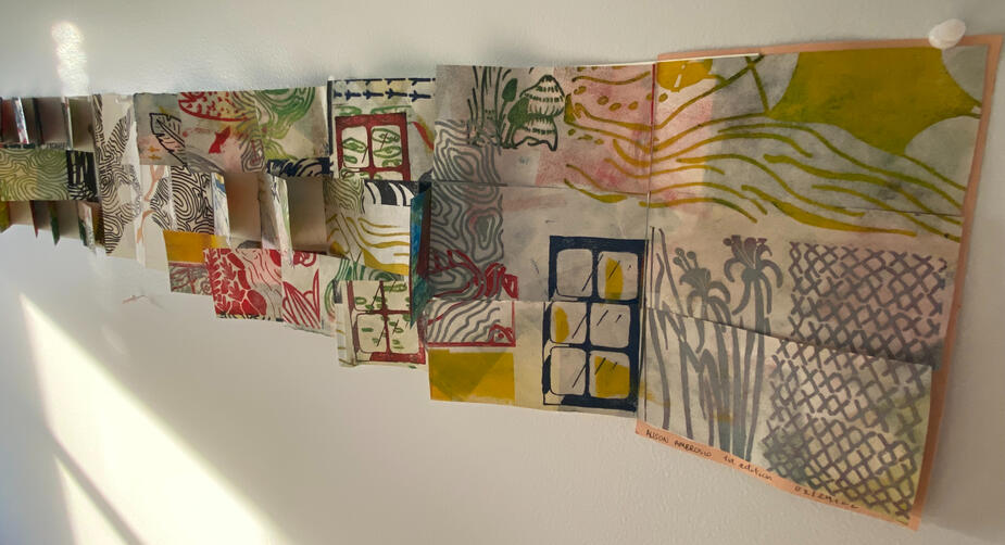 Laser Block Print Close Up