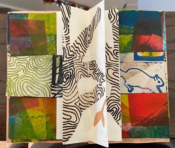 Laser Block Print Close Up